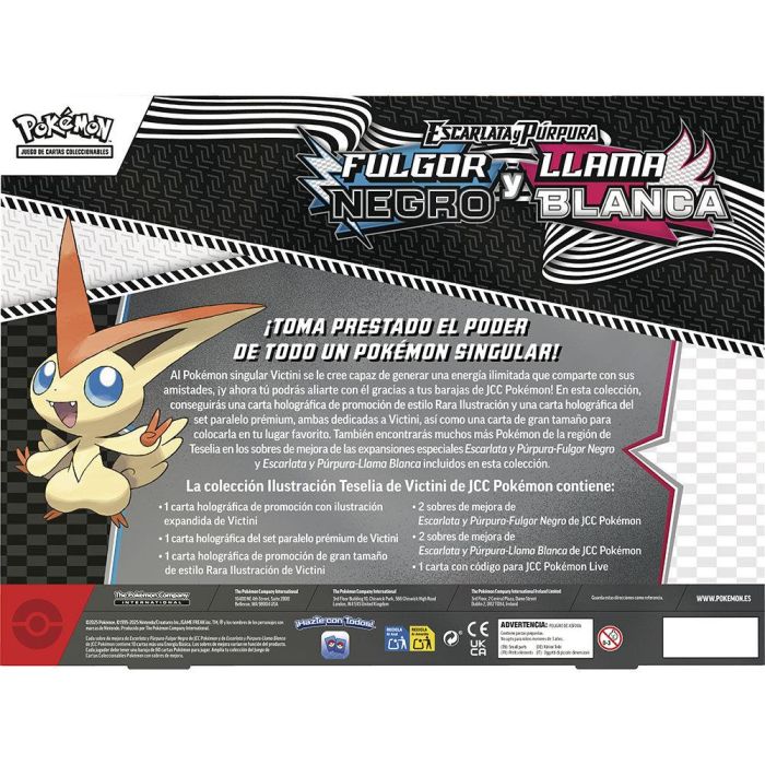 Blister juego cartas coleccionables Victici Fulgor Negro y Llama Blanca Pokemon español 1 Blister juego cartas coleccionables Victici Fulgor Negro y Llama Blanca Pokemon español 1