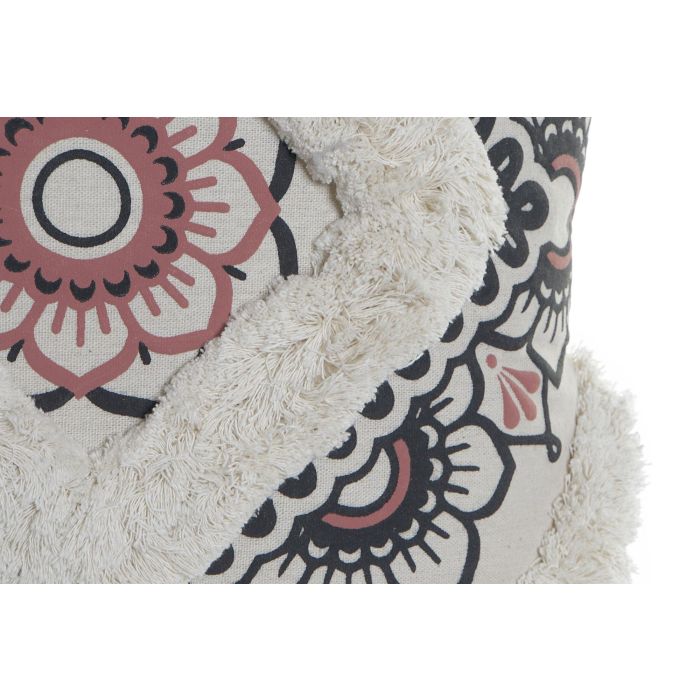 DKD Home Decor Cojín Colonial Colección Moroccan Poliester Blanco y Negro 45x45 cm con Cremallera Lavado en Seco 2 DKD Home Decor Cojín Colonial Colección Moroccan Poliester Blanco y Negro 45x45 cm con Cremallera Lavado en Seco 2