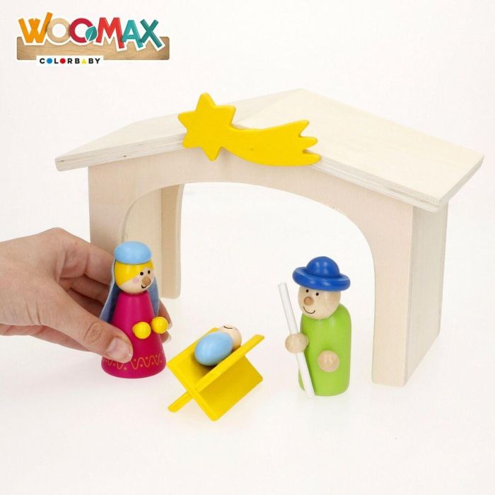 Belén de Navidad Woomax Madera plywood 23 x 16 x 11 cm (4 Unidades) 11 Belén de Navidad Woomax Madera plywood 23 x 16 x 11 cm (4 Unidades) 11