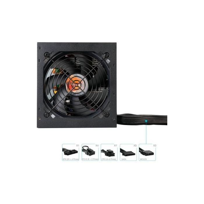 TooQ Fuente de Alimentación TQHELIOS-750SP 750W 80 Plus Bronze Ventilador 12cm 2