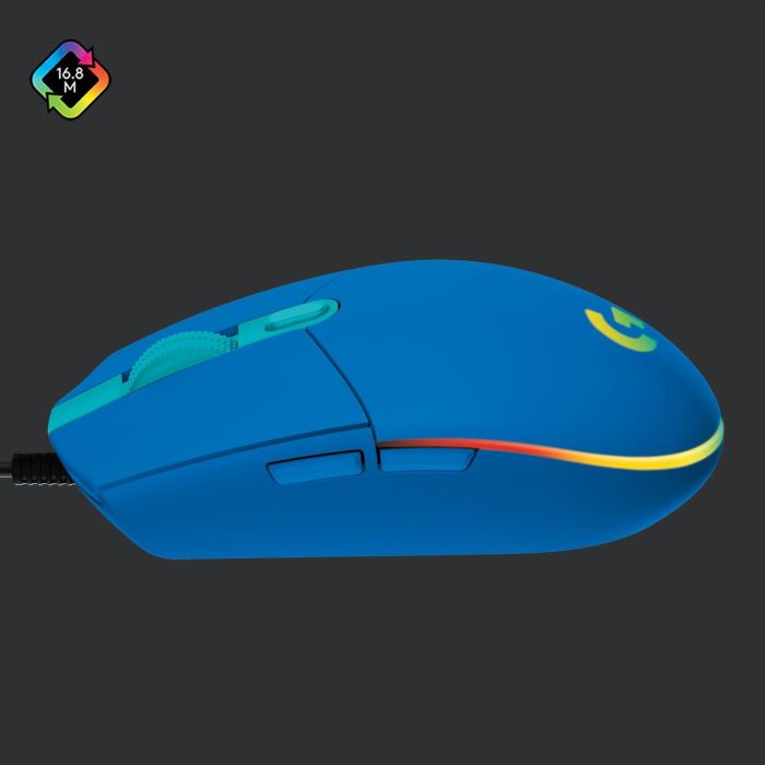Logitech 910-005798 G203 Lightsync Gaming Mouse Azul, 8000 DPI, 1 ms, USB 1