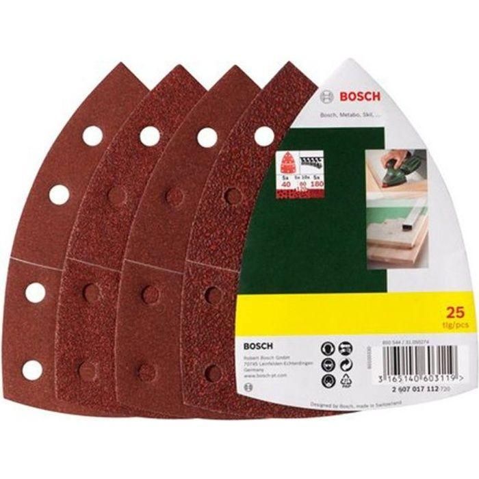 BOSCH 25 abrasivos de velcro para multi-lijadora