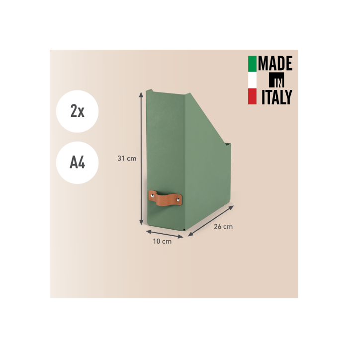 Pack 2 Revisteros de Cartón Color Verde Leitz 24710050 1