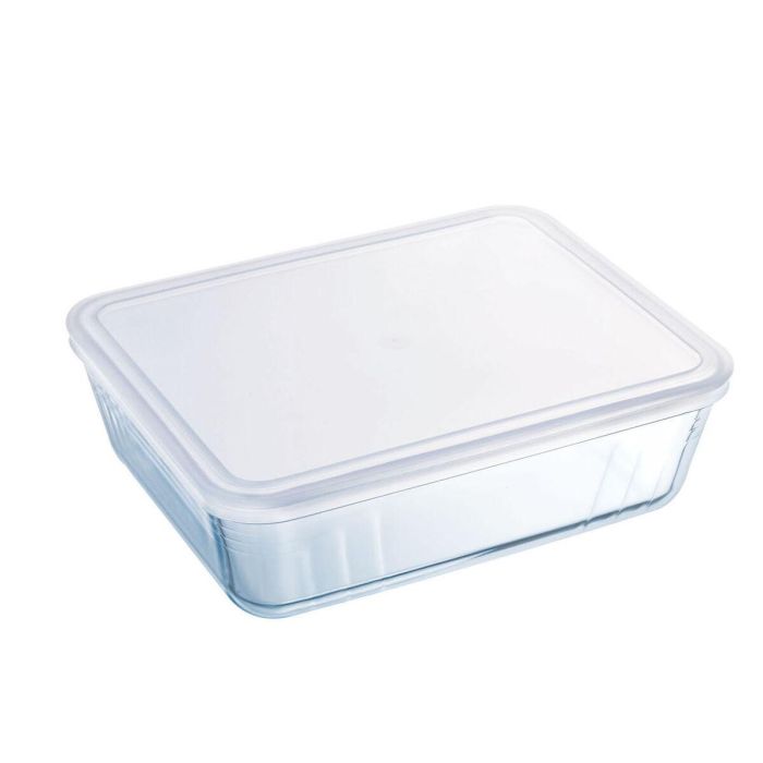 Fiambrera Rectangular con Tapa Pyrex Cook & Freeze 22,5 x 17,5 x 6,5 cm 1,5 L Transparente Silicona Vidrio (6 Unidades) 2