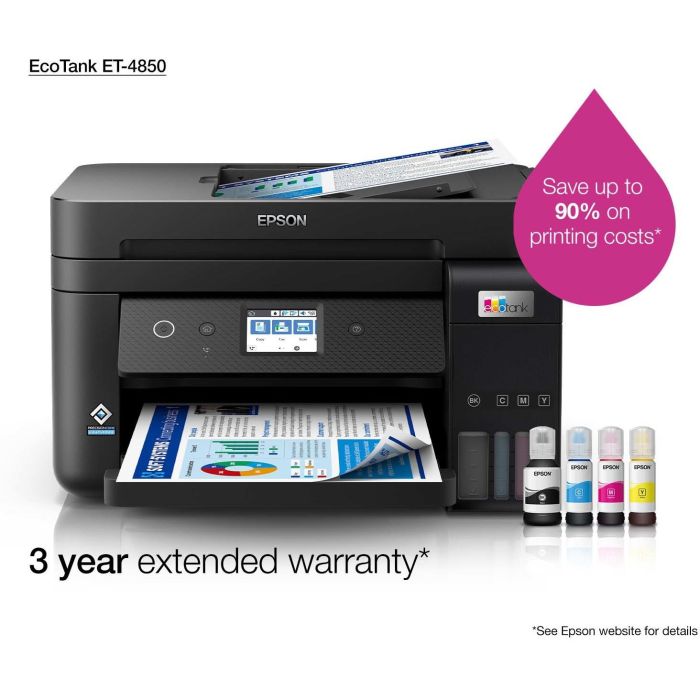 Epson EcoTank ET-4850 C11CJ60402 - Impresora Multifunción Inyección de Tinta Color, Wi-Fi, Doble Cara Automático, Escáner Plano, Fax 18