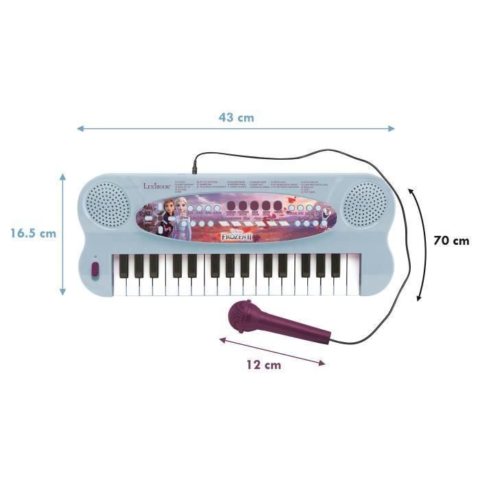 Lexibook Teclado Electrónico Infantil Frozen II con Micrófono, 32 Teclas y 22 Demos Musicales 1