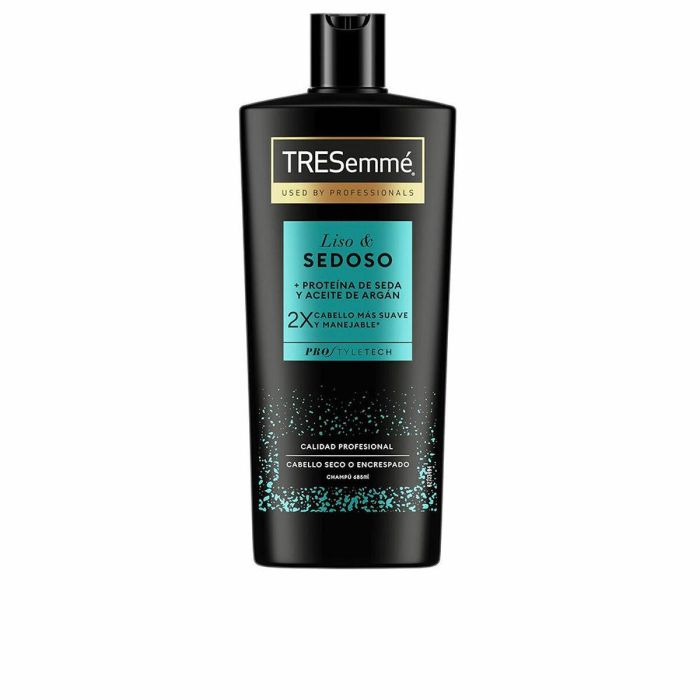 Tresemmé Liso&Sedoso Champú con Proteínas de Seda y Aceite de Argán 685ml, Cabello Seco y Encrespado, Suave y Manejable 0 Tresemmé Liso&Sedoso Champú con Proteínas de Seda y Aceite de Argán 685ml, Cabello Seco y Encrespado, Suave y Manejable 0