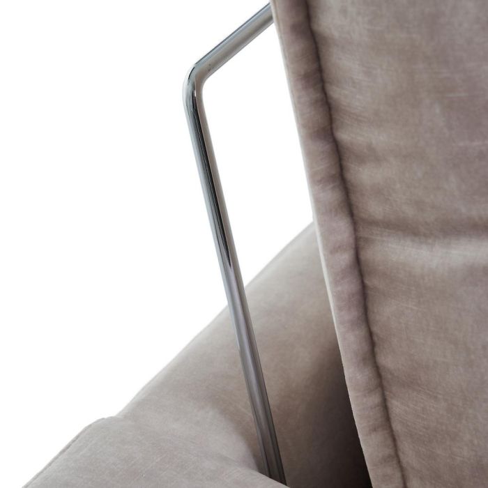 Sofá 4 Plazas Beige Tejido Salón 266 X 93 X 97 cm