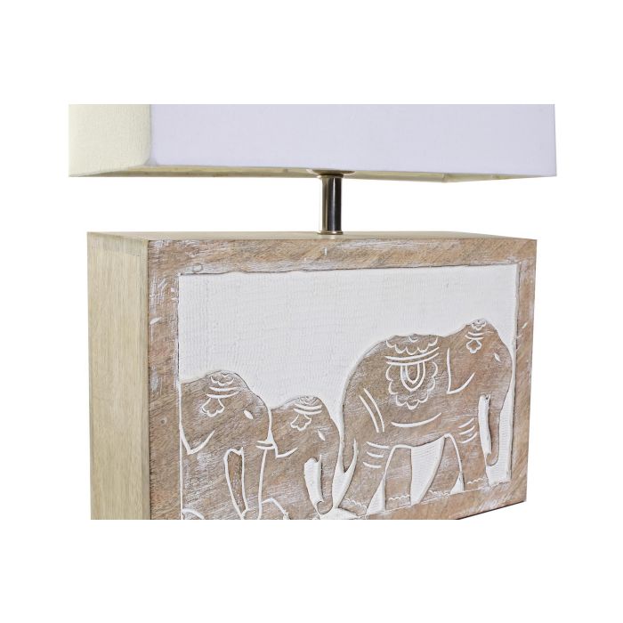 Lampara Sobremesa Indio DKD Home Decor Marron Blanco 12 x 41 x 33 cm 2 Lampara Sobremesa Indio DKD Home Decor Marron Blanco 12 x 41 x 33 cm 2
