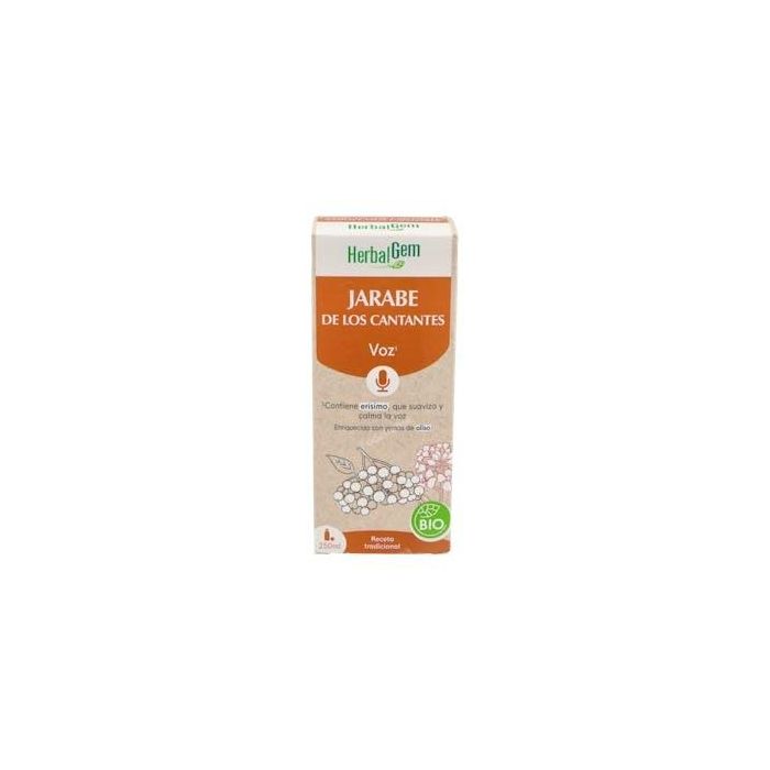 HERBALGEM Jarabe De Los Cantantes 250ml - Soporte para Voz, Ronquera y Garganta