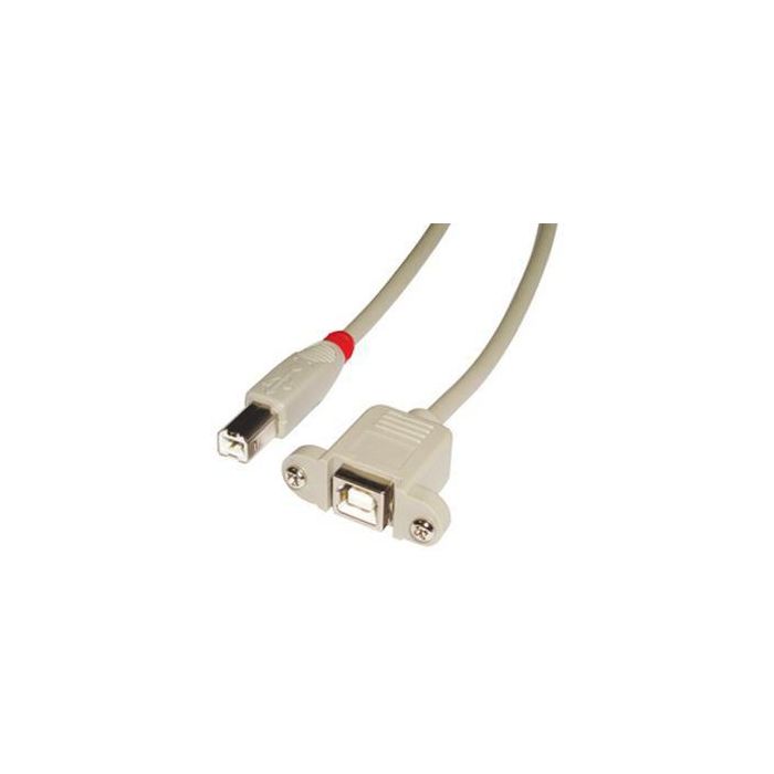 Lindy USB 2.0 cable type B/B extension, light-grey, 1m Lindy USB 2.0 cable type B/B extension, light-grey, 1m