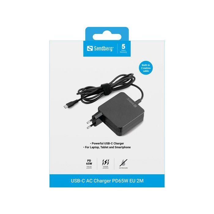 Sandberg Cargador USB-C PD65W EU Cable 2M 1