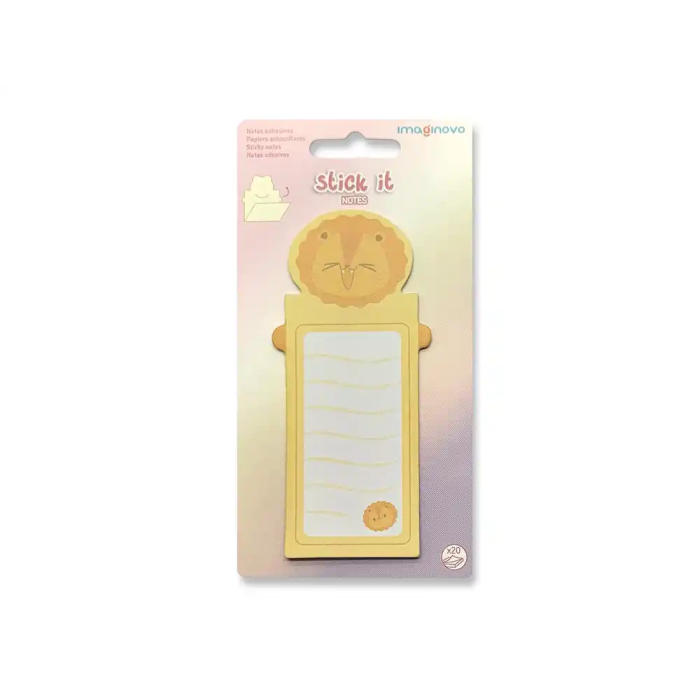 Imaginovo Bloc Notas Adhesivas León 20 Hojas 85x164 mm 1