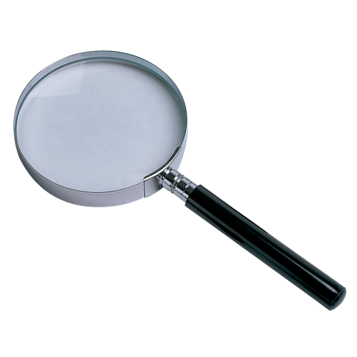 Q-connect Lupa Cristal Aro Metálico Mango Plástico Negro 60 mm 3 Aumentos 1