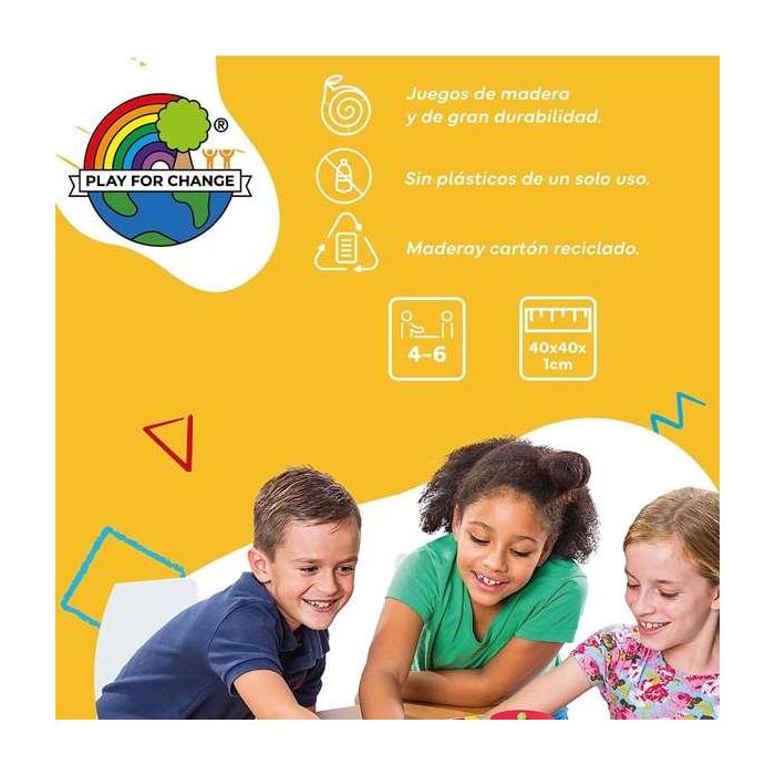 Tablero parchis 4 y 6 jugadores de madera 40x40 cm sin accesorios 5 Tablero parchis 4 y 6 jugadores de madera 40x40 cm sin accesorios 5
