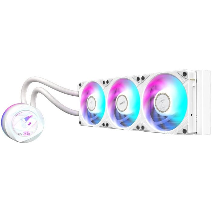 GIGABYTE AORUS WATERFORCE X II 360 ICE Sistema de Refrigeración Líquida AIO para Procesador, 3x 12cm, LCD Edge View, ARGB, 300W TDP, Blanco 2 GIGABYTE AORUS WATERFORCE X II 360 ICE Sistema de Refrigeración Líquida AIO para Procesador, 3x 12cm, LCD Edge View, ARGB, 300W TDP, Blanco 2
