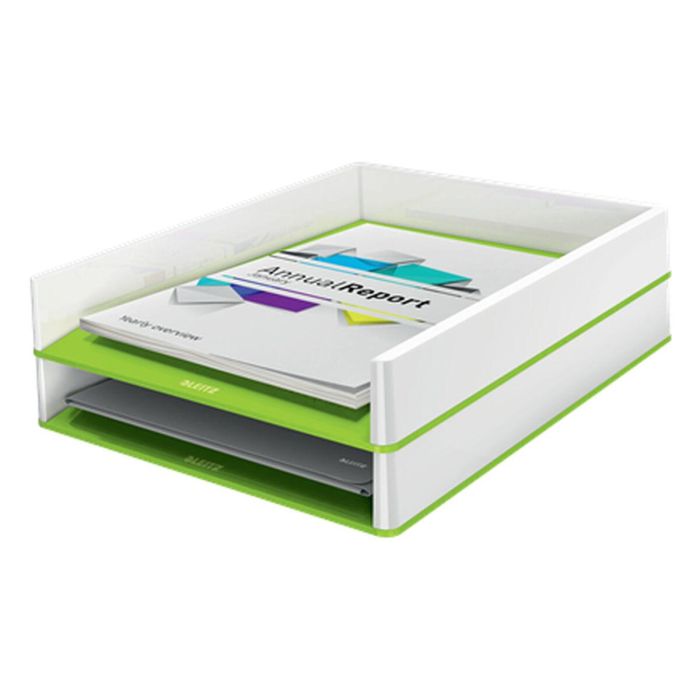 Bandeja para Archivar Leitz Blanco Verde Poliestireno 26,7 x 4,9 x 33,6 cm 1 Bandeja para Archivar Leitz Blanco Verde Poliestireno 26,7 x 4,9 x 33,6 cm 1