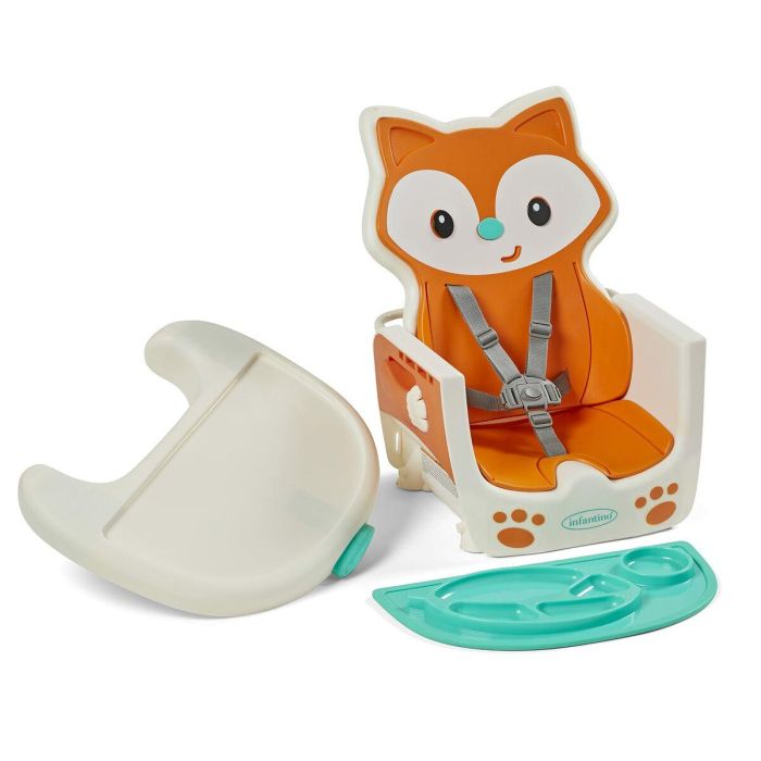 Infantino Trona Evolutiva 3 en 1 Asiento Elevador Silla para Niños Bebé Cómoda Lavable Respaldo Reclinable 3 Posiciones Diseño Zorro 2 Infantino Trona Evolutiva 3 en 1 Asiento Elevador Silla para Niños Bebé Cómoda Lavable Respaldo Reclinable 3 Posiciones Diseño Zorro 2