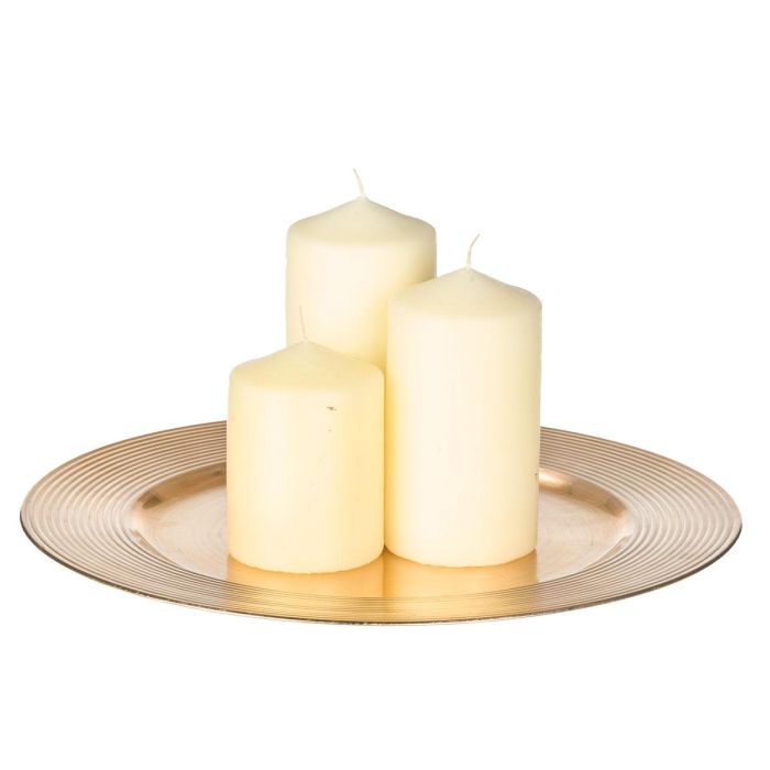 Portavelas Círculos Dorado 33 cm - Giftdecor (24 Unidades) 2 Portavelas Círculos Dorado 33 cm - Giftdecor (24 Unidades) 2