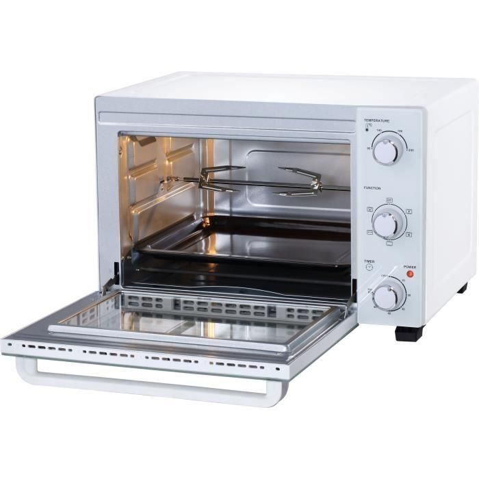 Continental Edison CEMF35W Mini Horno Eléctrico 35L Blanco 1500W con Asador y Circulación Natural 3