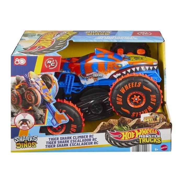 Hot Wheels Jfr39 Monster Truck Tiger Shark Escalador Teledirigido - Modo Frenético - Neumáticos Agarre - Interior/Exterior 5