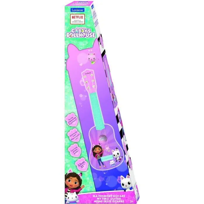 Lexibook LEX3380743105505 Mi Primera Guitarra Gabby y la Casa Mágica 53cm Guía de aprendizaje incluida 4