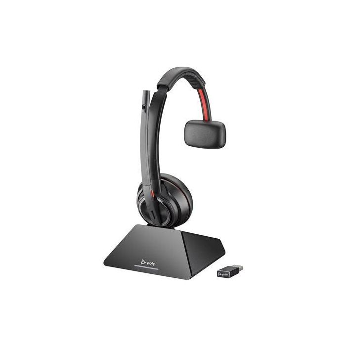 Poly Savi 8210-M Auriculares Inalámbricos DECT/Bluetooth Monoaural Negro 180m Alcance 13h Conversación 2