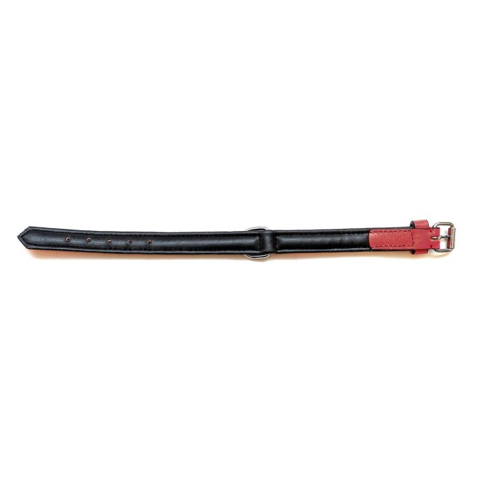 Gloria Collar para Perro de Piel Auténtica Acolchado Triple Capa Suave y Mullido Rojo 35 cm x 15 mm para Confort Extremo 6