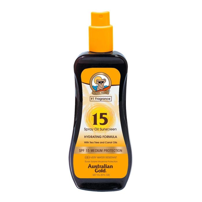 Australian Gold Spray Oil Sunscreen Hydrating Formula Spf15