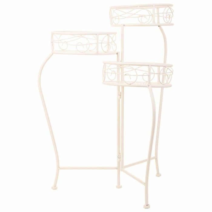 Soporte para Maceta Alexandra House Living Blanco Metal Hierro 34 x 76 x 40 cm 4