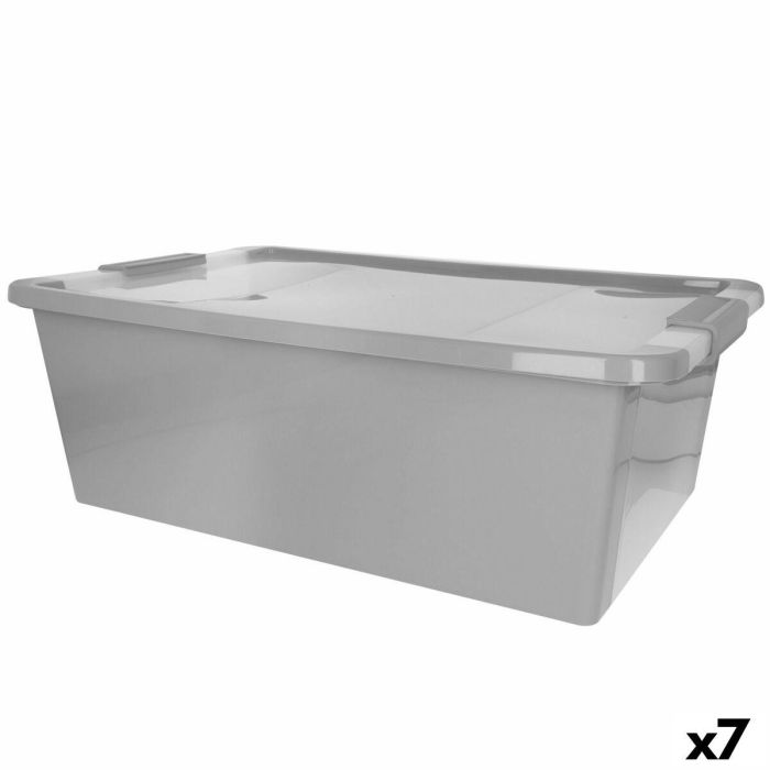 Caja de Almacenaje Curver Gris Plástico 26 L 55 x 19 x 35 cm (7 Unidades) 0 Caja de Almacenaje Curver Gris Plástico 26 L 55 x 19 x 35 cm (7 Unidades) 0