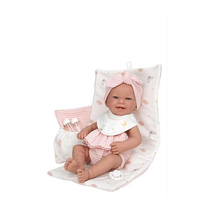Muñecas Arias Muñeca Zoe 42 cm Rosa c/Cambiador y Babero (Cuerpo Vinyl, Sexo Niña) 17