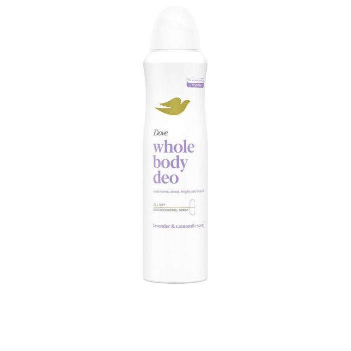 Dove Desodorante Aerosol Corporal Lavanda & Camomila Unisex 0% Aluminio 150 ml Protección Todo el Día