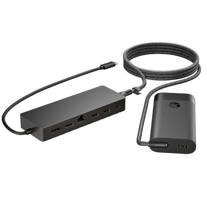 HP Universal USB-C Multiport Hub 7 Puertos para Portátil, Adaptador Dual 4K HDMI DisplayPort y Cargador USB-C 0 HP Universal USB-C Multiport Hub 7 Puertos para Portátil, Adaptador Dual 4K HDMI DisplayPort y Cargador USB-C 0