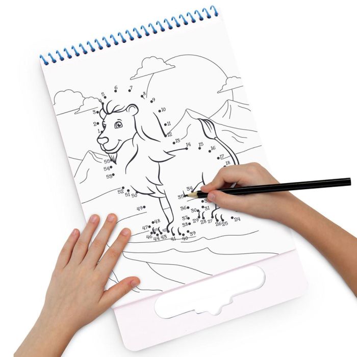 Jeux 2 momes Cuaderno para Colorear con Asa, 13 Animales, Puntos a Conectar, para Niños Mayores de 3 Años, 15x1,5xh.25 cm 2