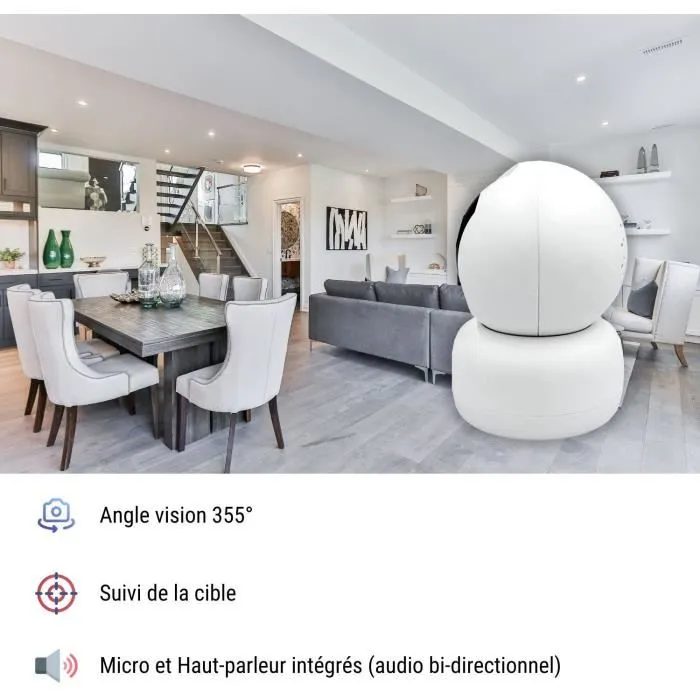 Konyks KON3770024338461 Cámara de Vigilancia Interior Motorizada Wifi Detección de Movimiento 5