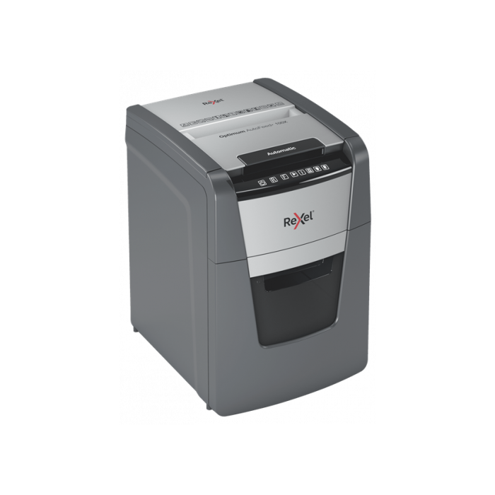Rexel 2020100X Optimum AutoFeed+ 100X triturador de papel Corte cruzado 55 dB 34 L 100 hojas Negro, Gris 2