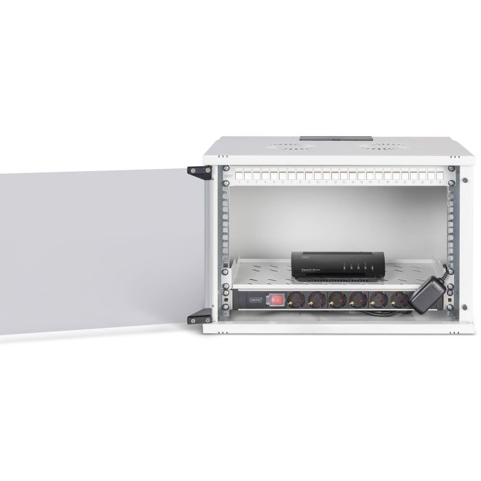 Digitus Conjunto de Red SOHO Pro, Rack de Pared 19" - 7U, 540x400 mm, Cerradura, Gestión de Cables, Acero, IP20 1