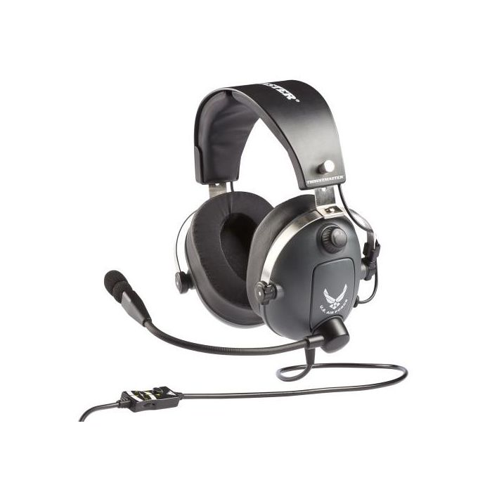 Thrustmaster 4060196 Auriculares Gaming T.Flight U.S. Air Force Edition-DTS Alámbrico Aviación/Control de Tráfico Aéreo Gris