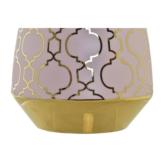 DKD Home Decor Jarrón de Porcelana Oriental Rosa y Dorado de 24 cm Alto x 18 cm Ancho x 18 cm Fondo Colección Zeman 2 DKD Home Decor Jarrón de Porcelana Oriental Rosa y Dorado de 24 cm Alto x 18 cm Ancho x 18 cm Fondo Colección Zeman 2