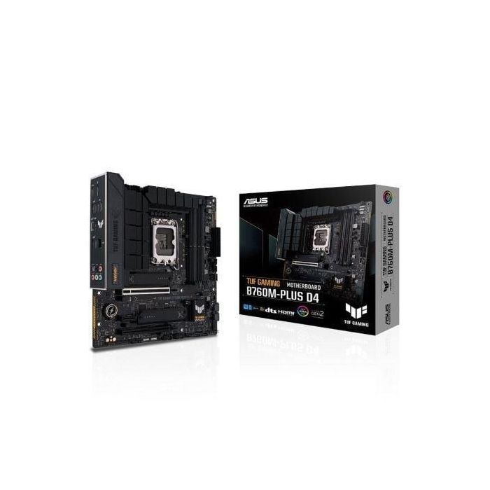 Asus 90MB1DI0-M1EAY0 Placa Base TUF GAMING B760M-PLUS D4 Intel B760 Socket 1700 Micro ATX DDR4 PCIe 5.0 2.5Gb Ethernet 0 Asus 90MB1DI0-M1EAY0 Placa Base TUF GAMING B760M-PLUS D4 Intel B760 Socket 1700 Micro ATX DDR4 PCIe 5.0 2.5Gb Ethernet 0