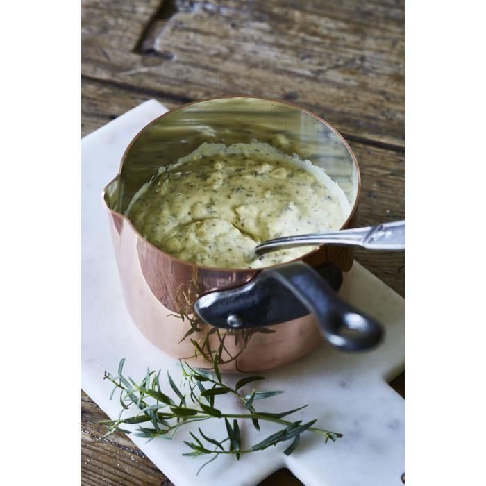 Baumalu Salsera de Cobre Sólido 11 cm con Interior Estañado, Mango de Hierro Fundido y Caño, Compatible con Gas 5