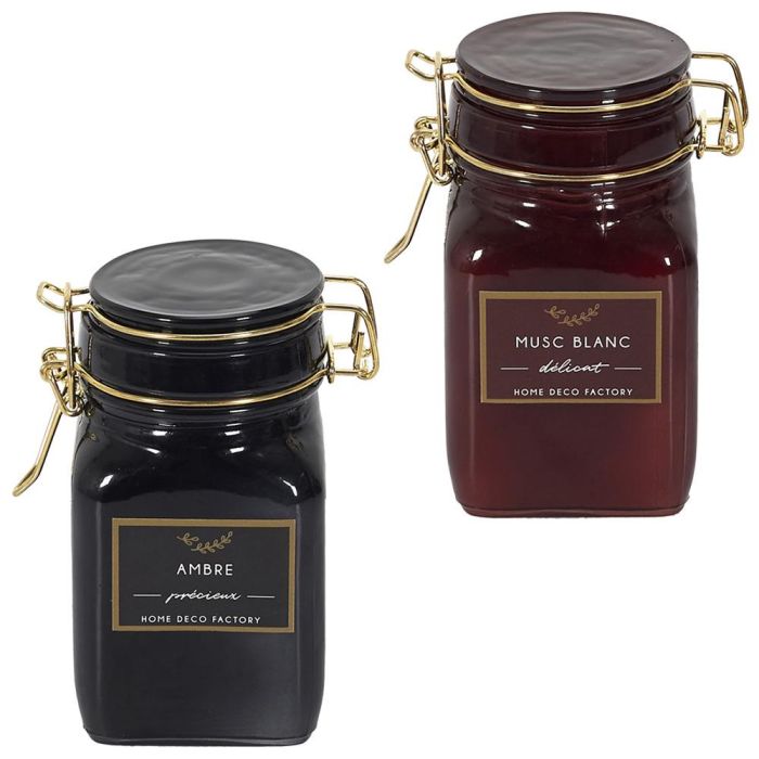 Home Deco Factory Tarro con Vela Perfumada Apothicaire Ámbar Almizcle Blanco 185g 50h 11,8cm 2