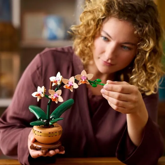 Lego Orquídea en miniatura 10343 flores artificiales idea de regalo para mujeres 4