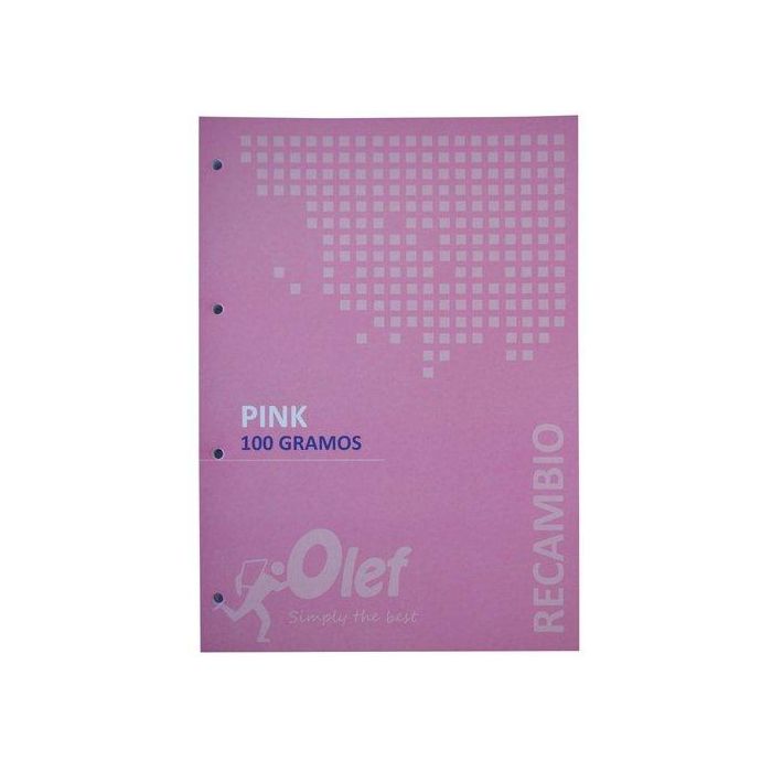 Recambio Olef A4 80H 100Gr 4 Taladros Cuadric.5X5 Rosa (Set de 5)