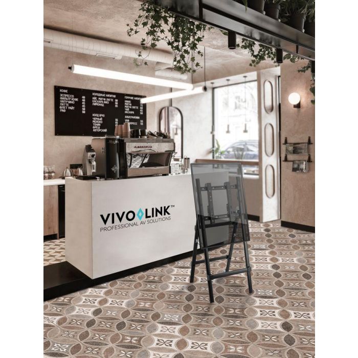 Vivolink Soporte portátil plegable de pie para monitor Digital Signage máx. 50kg VESA 5 Vivolink Soporte portátil plegable de pie para monitor Digital Signage máx. 50kg VESA 5