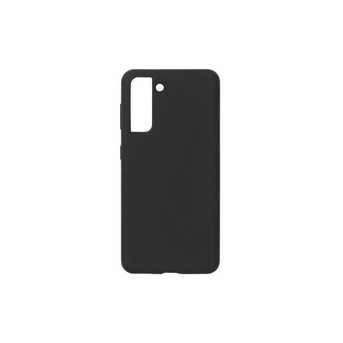 eSTUFF Funda Silicona Madrid para Samsung Galaxy S21 5G - Protección Trasera y Lateral, Tacto Sedoso, Interior Microfibra, Negra