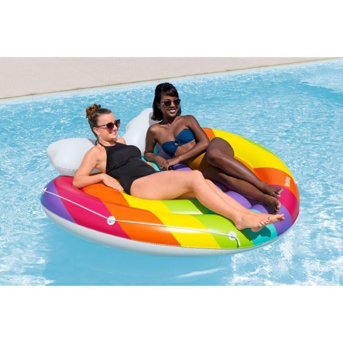 Bestway Isla Flotante Hinchable Arcoiris 175x163 cm Playa y Piscina 43722 3