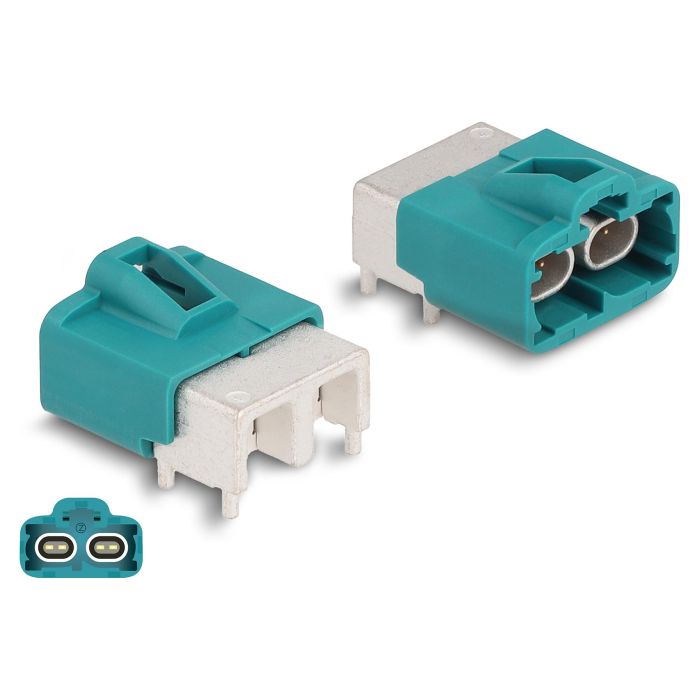 DeLOCK HDMTD Conector Doble Macho Angulado para PCB, 100 Ω, Azul y Plata, Plástico y Latón 1 DeLOCK HDMTD Conector Doble Macho Angulado para PCB, 100 Ω, Azul y Plata, Plástico y Latón 1