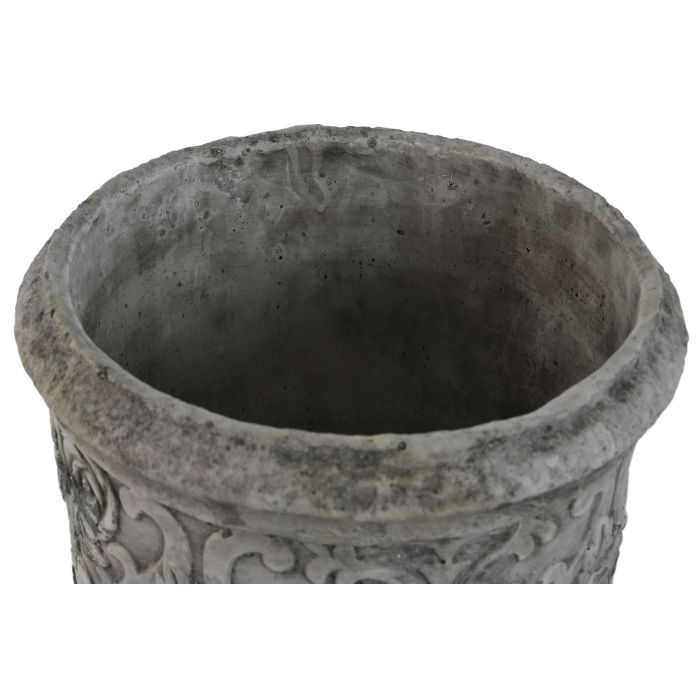 DKD Home Decor Macetero de Cemento Romántico Gris y Blanco 22x29x22 cm 1 DKD Home Decor Macetero de Cemento Romántico Gris y Blanco 22x29x22 cm 1